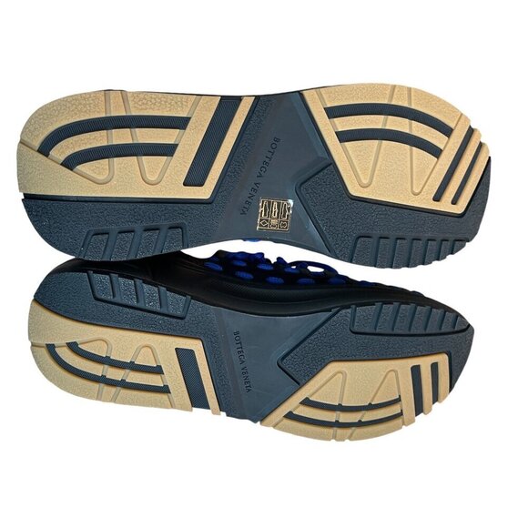 Bottega Veneta Mens Leather Black/Blue Speedster Sneakers 578305, 40.5, 42 - Picture 7 of 14